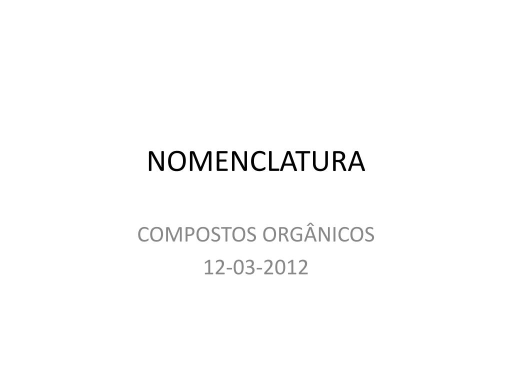 Nomenclatura