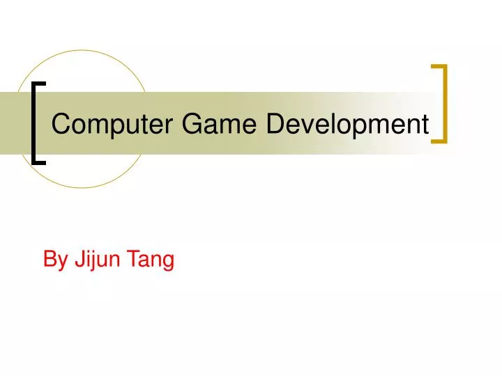 PPT - Computer Game Development PowerPoint Presentation, free download ...