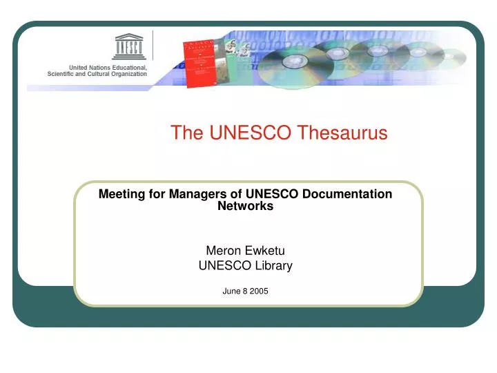 PPT The UNESCO Thesaurus PowerPoint Presentation, free download ID
