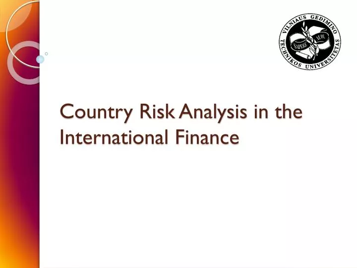 types of country risk analysis