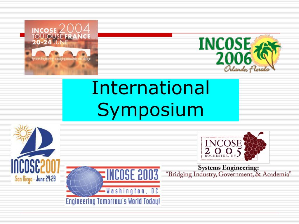 PPT INCOSE Products and International Symposium PowerPoint