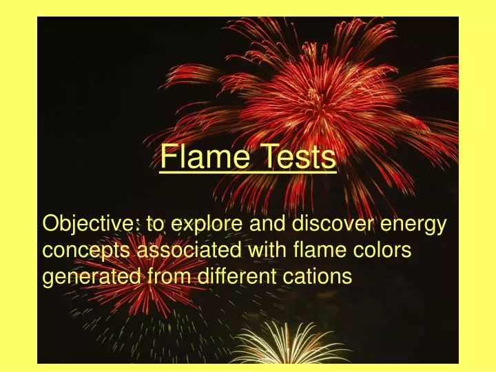 flame tests n.