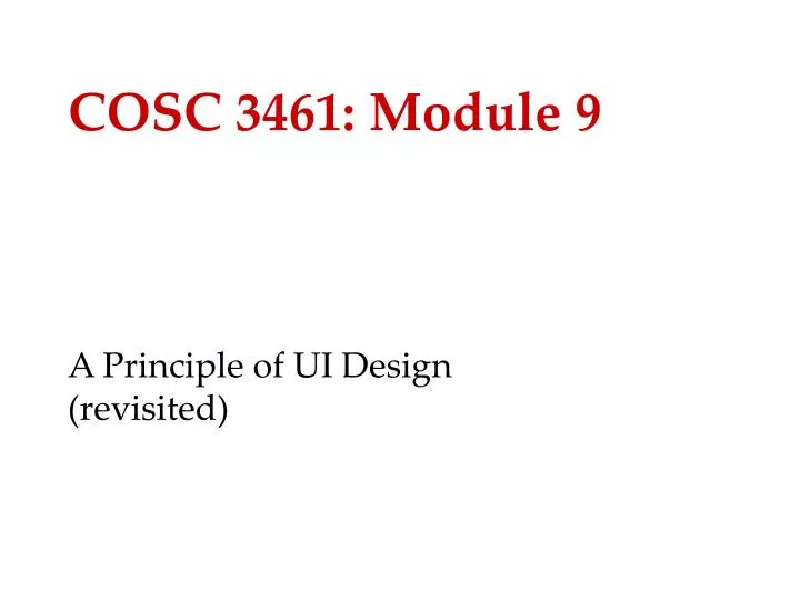cosc 3461 module 9 n.