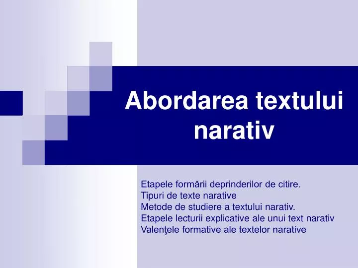 Ppt Abordarea Textului Narativ Powerpoint Presentation Free