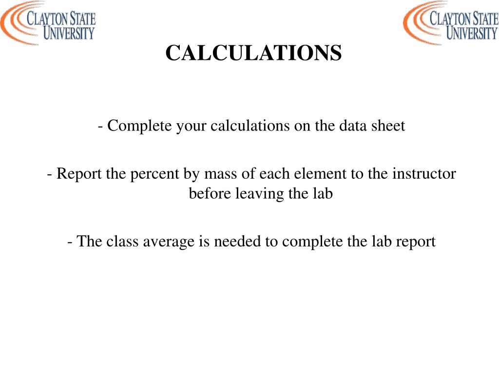 PPT SURVEY OF CHEMISTRY LABORATORY I CHEM 1151L EMPIRICAL FORMULA OF