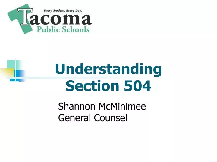 understanding section 504 Understanding section 504 section 504 of the rehabilitation act of 1973 (commonly referred to as section 504) is a federal law designed to protect the rights of individuals with disabilities in programs and activities that receive federal financial. understanding section 504 Understanding section 504 section 504 of the rehabilitation act of 1973 (commonly referred to as section 504) is a federal law designed to protect the rights of individuals with disabilities in programs and activities that receive federal financial.