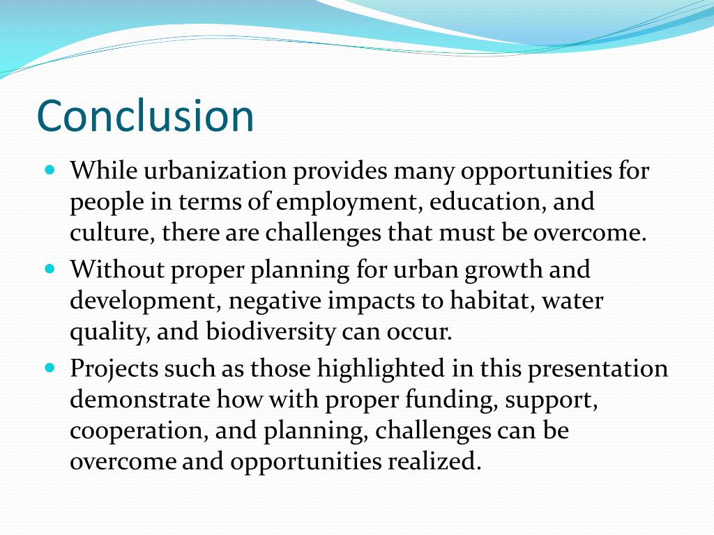 essay conclusion about urbanization