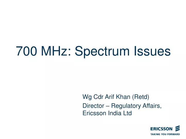 700 mhz spectrum issues n.