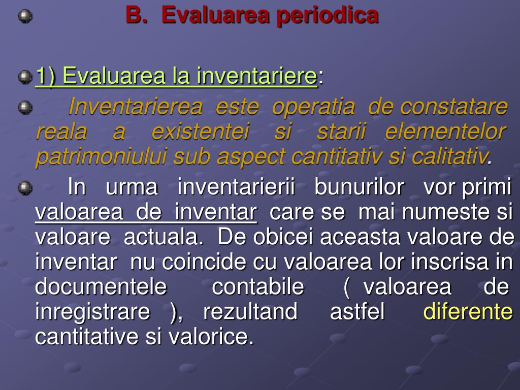 PPT - EVALUAREA IN CONTABILITATE PowerPoint Presentation, free download -  ID:4164938