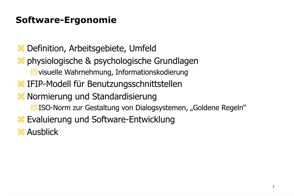 PPT - Software-Ergonomie PowerPoint Presentation, free download - ID:4165662