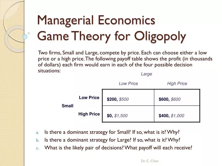 game theory economics research topics