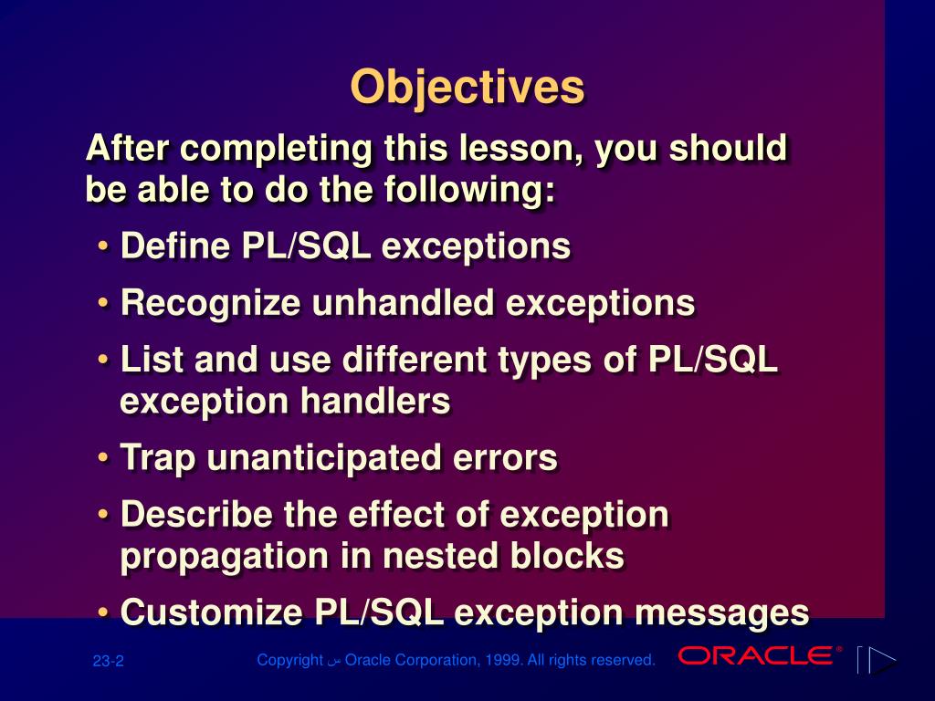 PL/SQL Exception Propagation