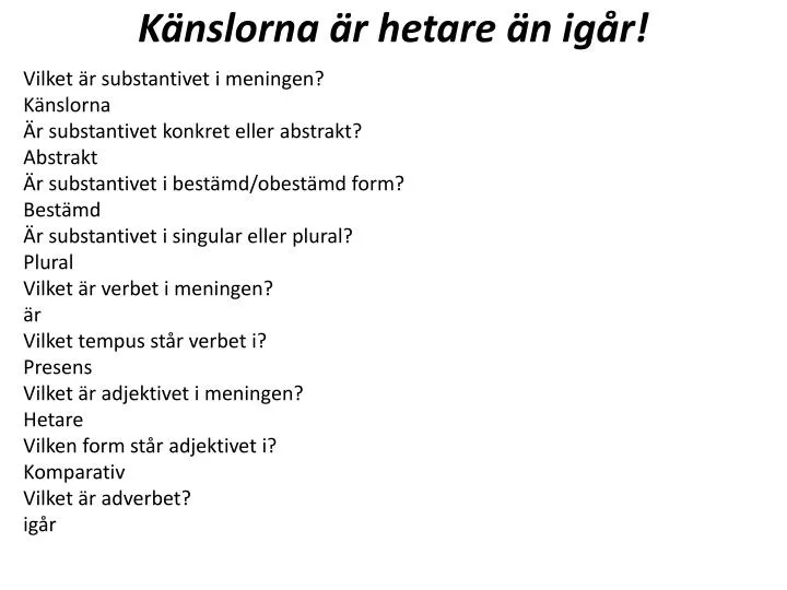 Ppt Kanslorna Ar Hetare An Igar Powerpoint Presentation Free