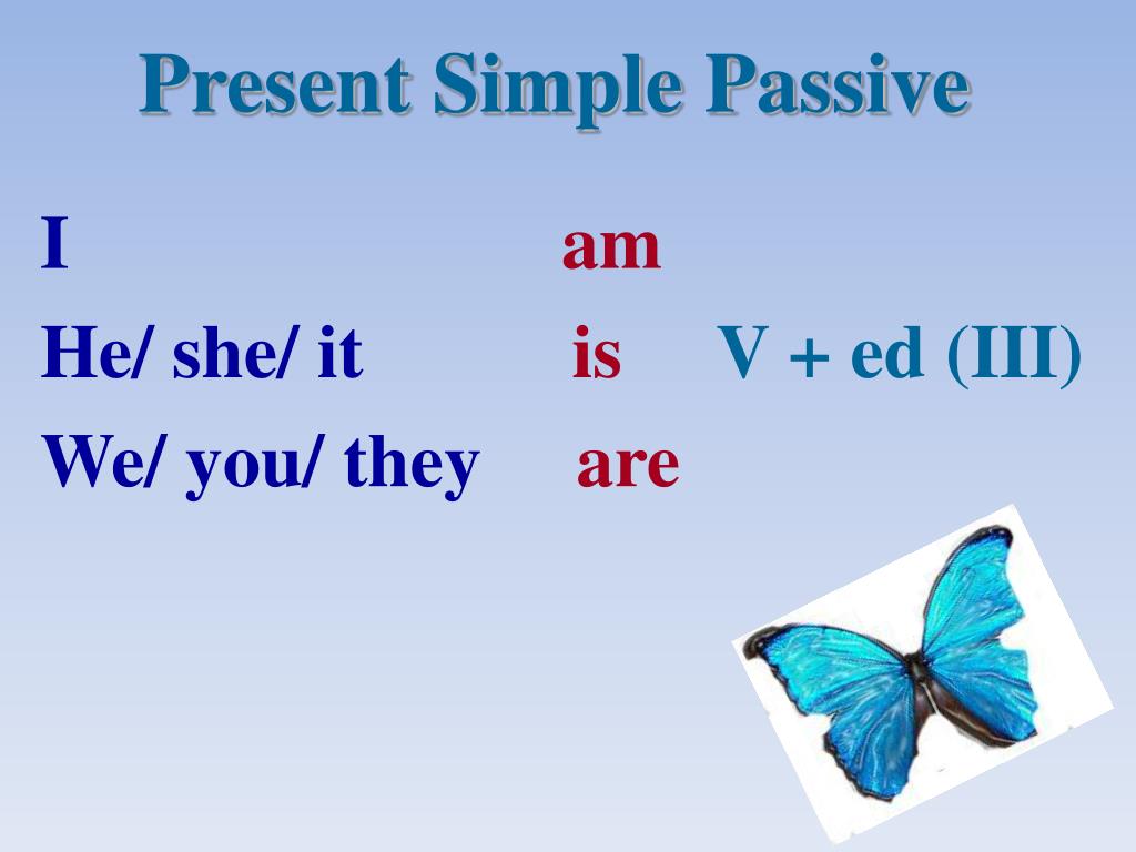 Present simple passive speak