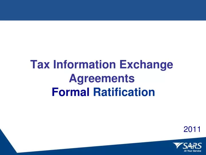 tax information exchange agreements formal ratification n.