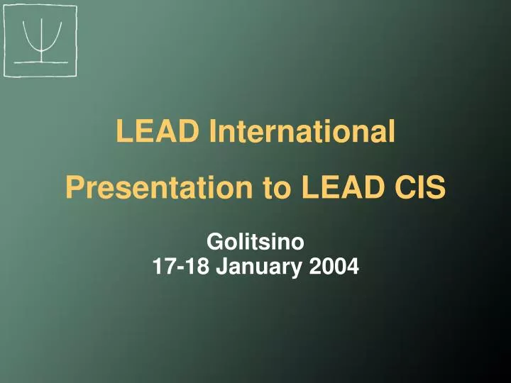 lead international presentation to lead cis n.