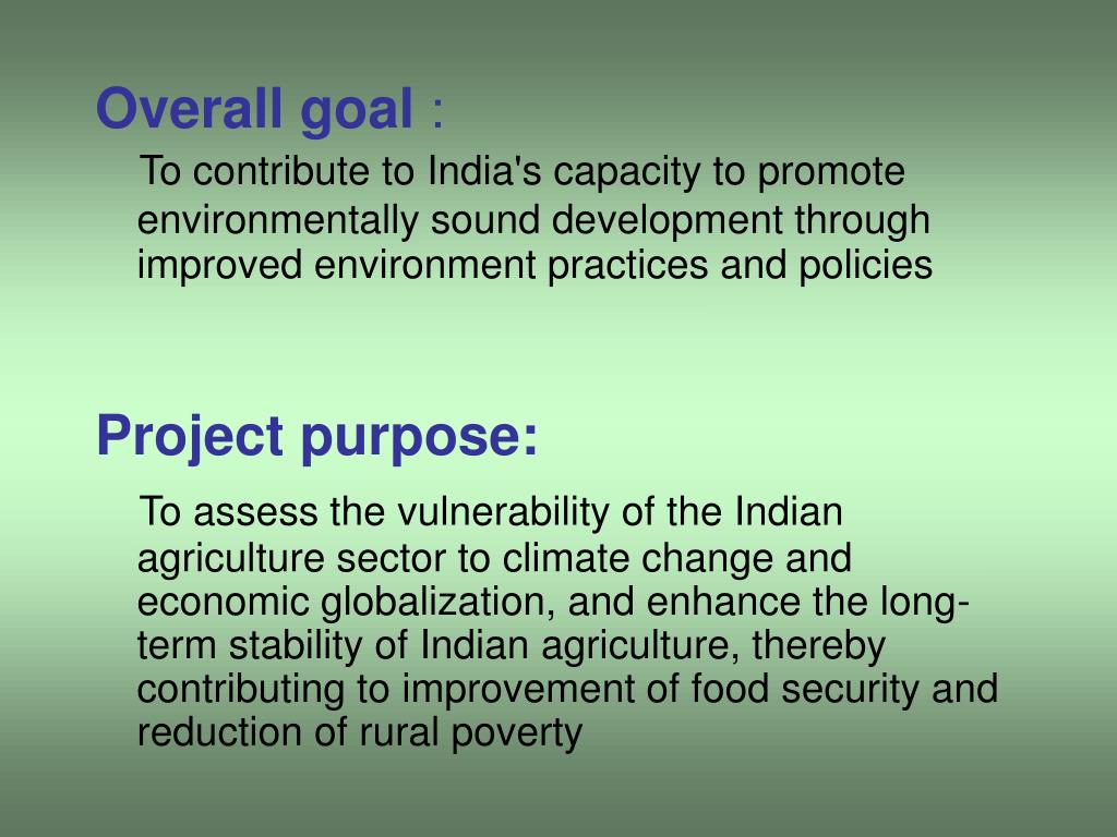 PPT - Climate change and economic changes in India: The impacts on ...