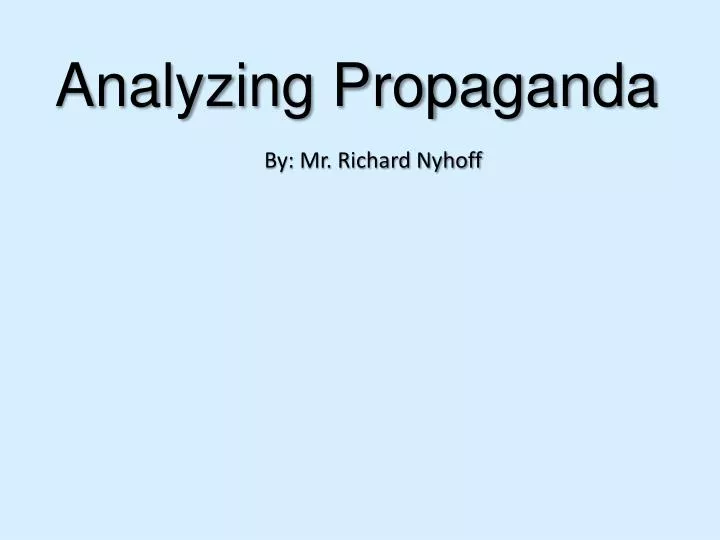 analyzing propaganda n.