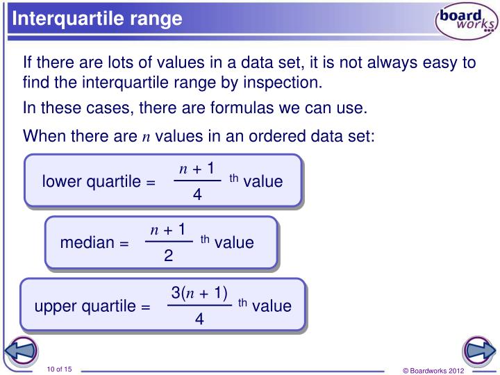 PPT - The range and interquartile range PowerPoint Presentation - ID