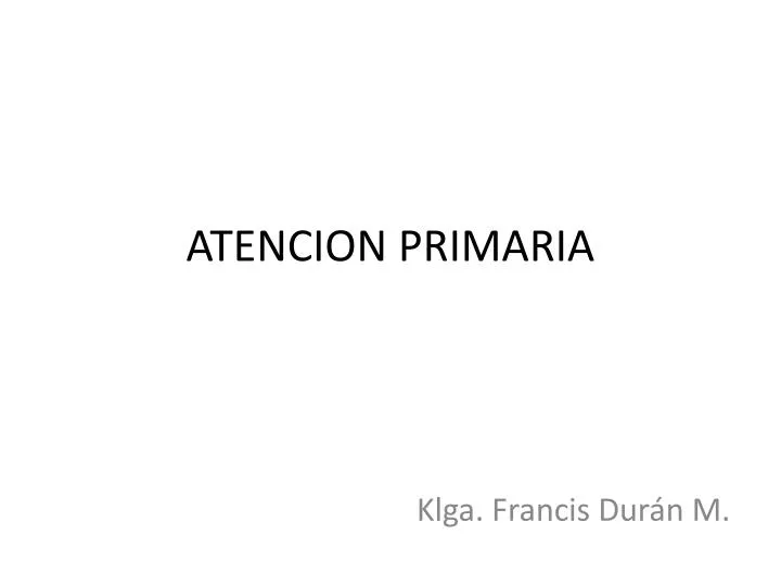 atencion primaria n.