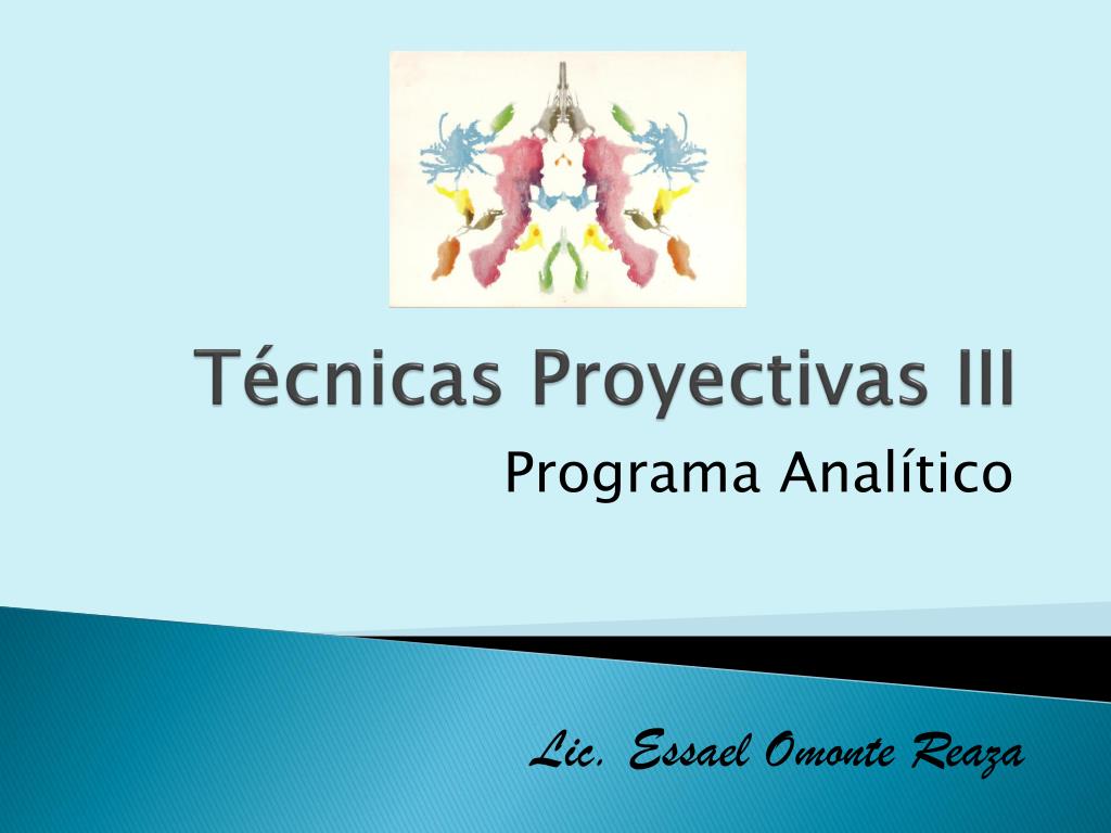 PPT - Técnicas Proyectivas III PowerPoint Presentation, free download -  ID:4173859