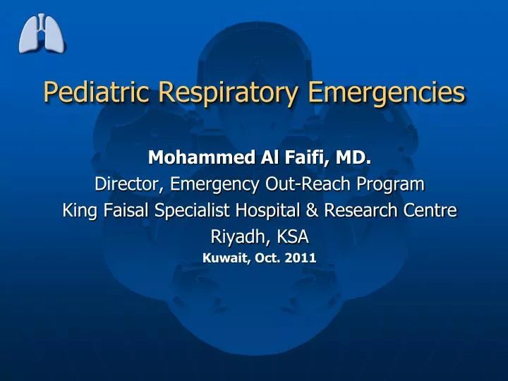 pediatric respiratory emergencies n.