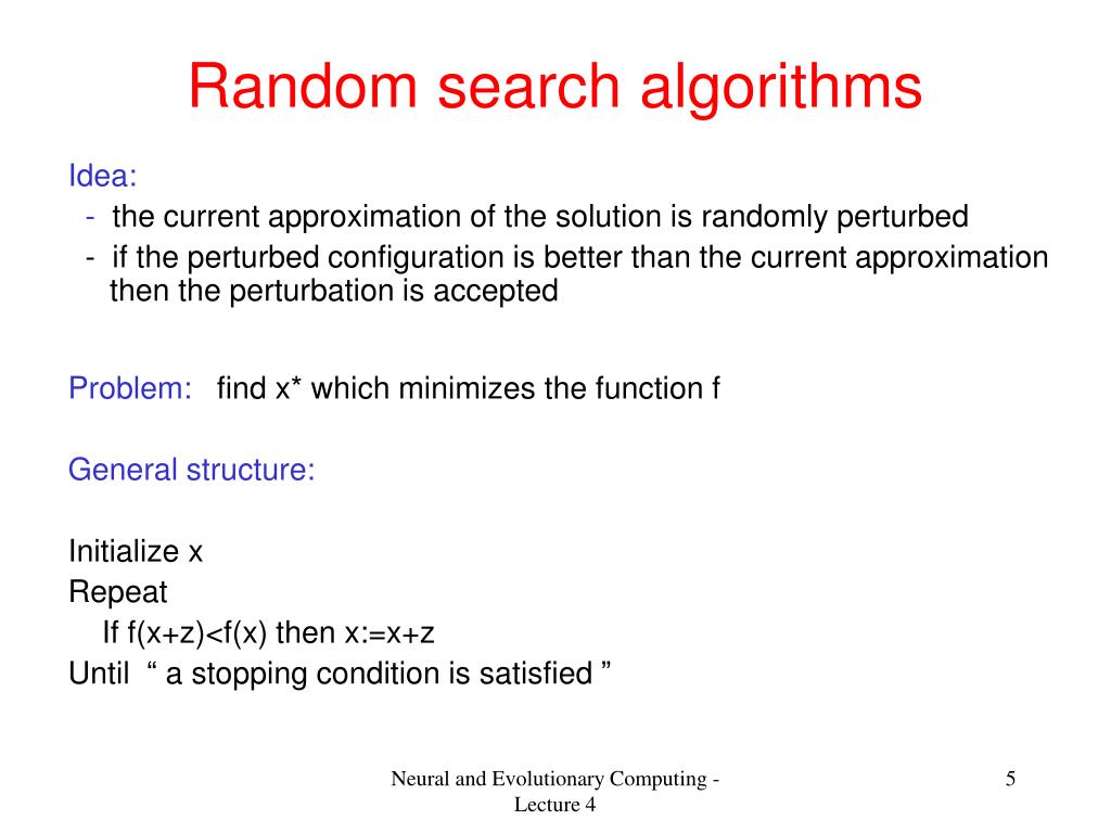 PPT - Random Search Methods PowerPoint Presentation, free download - ID:776327