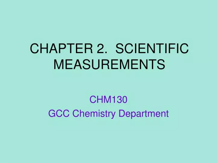 chapter 2 scientific measurements n.