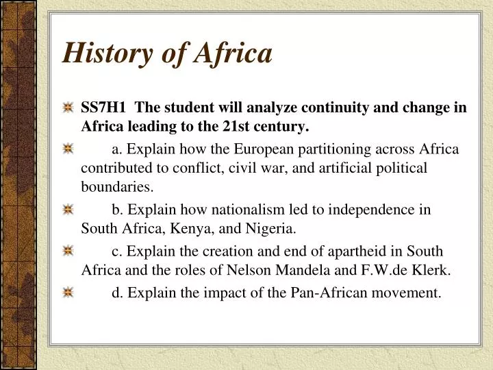 PPT - History of Africa PowerPoint Presentation, free download - ID:4178052