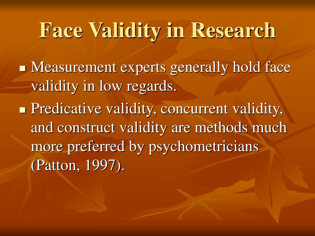 face validity in research meaning