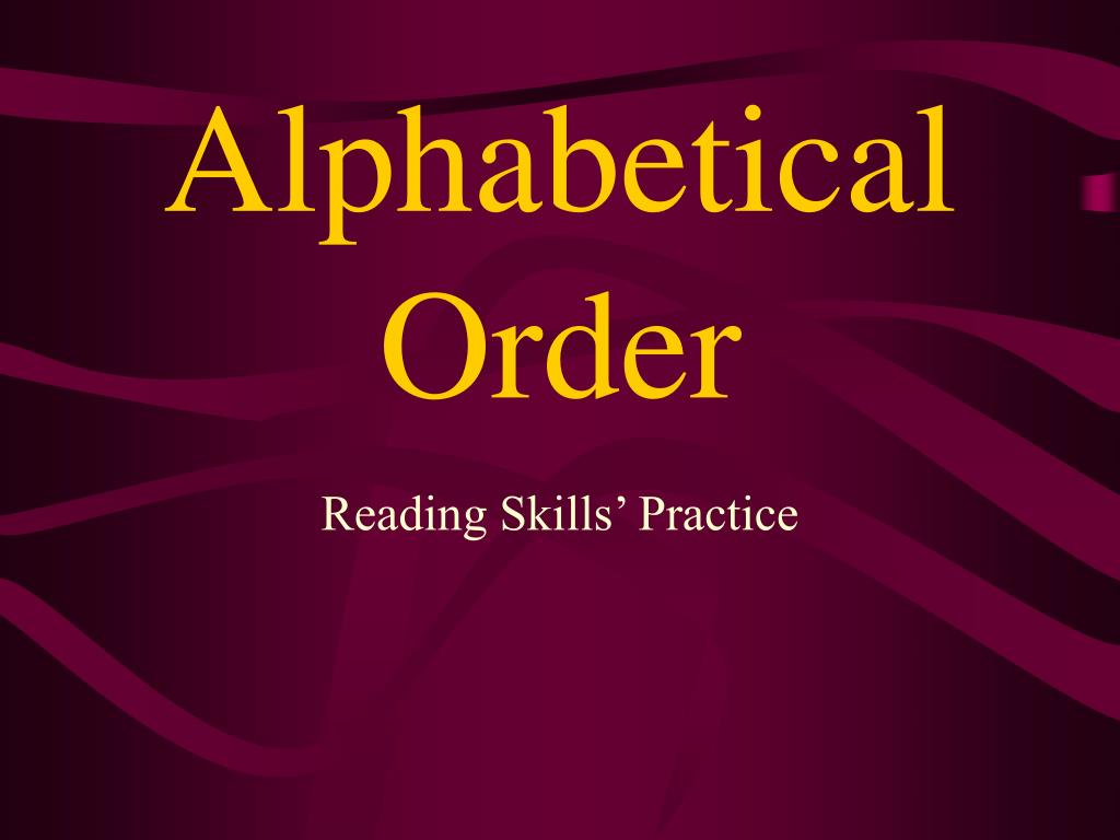 How to make alphabetical order in powerpoint strategies for the