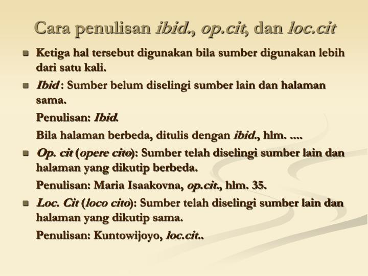 Contoh Daftar Pustaka Ibid - Simak Gambar Berikut