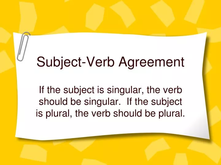 subject verb agreement n.