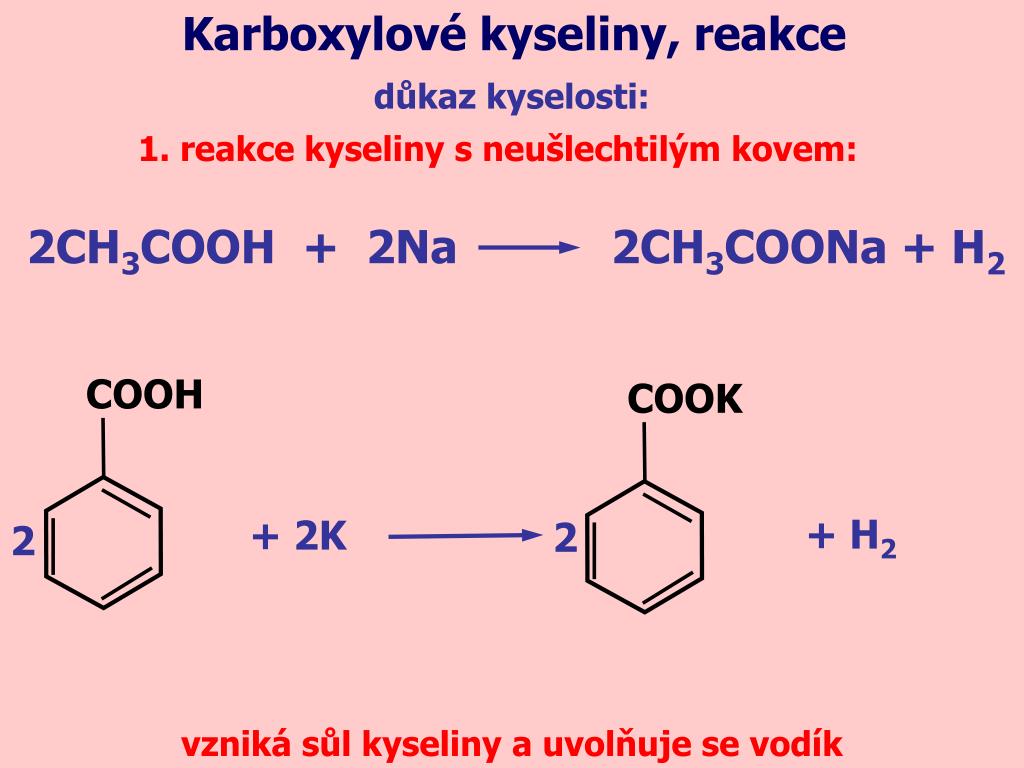 PPT Karboxylové kyseliny, vznik a chemické vlastnosti