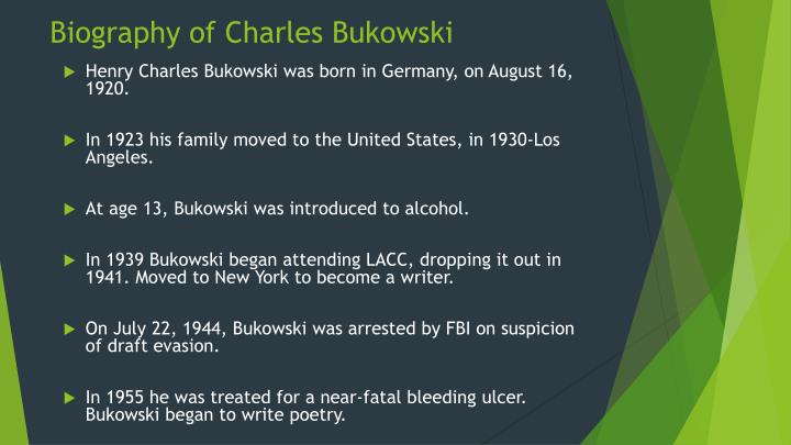 PPT - Charles Bukowski PowerPoint Presentation - ID:4183991