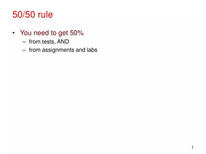 50 Move Rule Example PPT - 50/50 rule PowerPoint Presentation, free download - ID:4185005