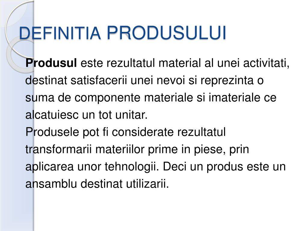 PPT - TIPURI DE PRODUSE PowerPoint Presentation, free download - ID:4185981