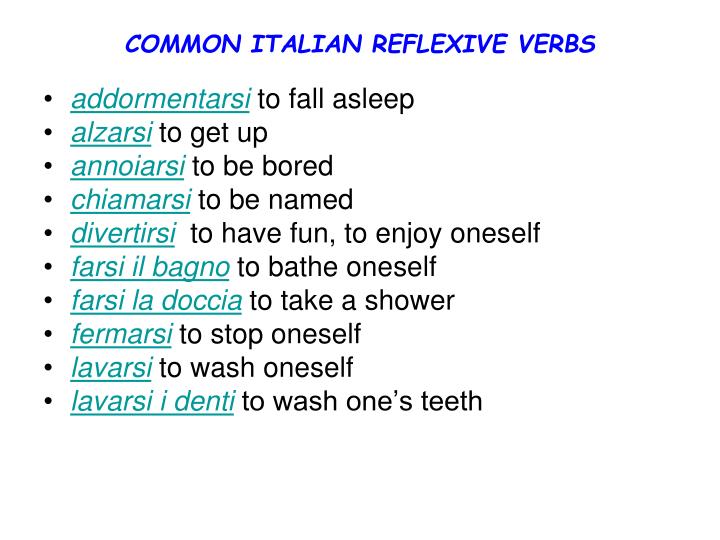 italian-reflexive-verbs-list