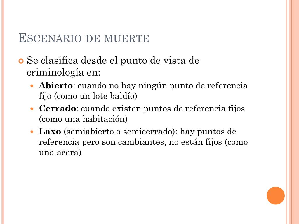 PPT - Como funcionan las investigaciones en el escenario de muerte ...