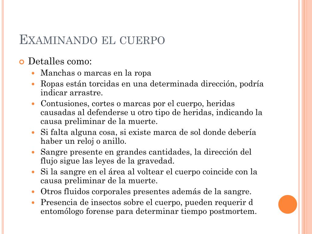 PPT - Como funcionan las investigaciones en el escenario de muerte ...