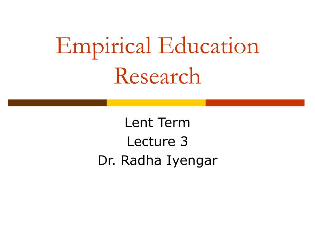 empirical research in education