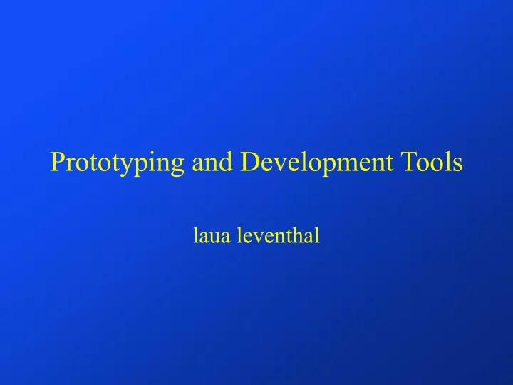 prototyping and development tools n.