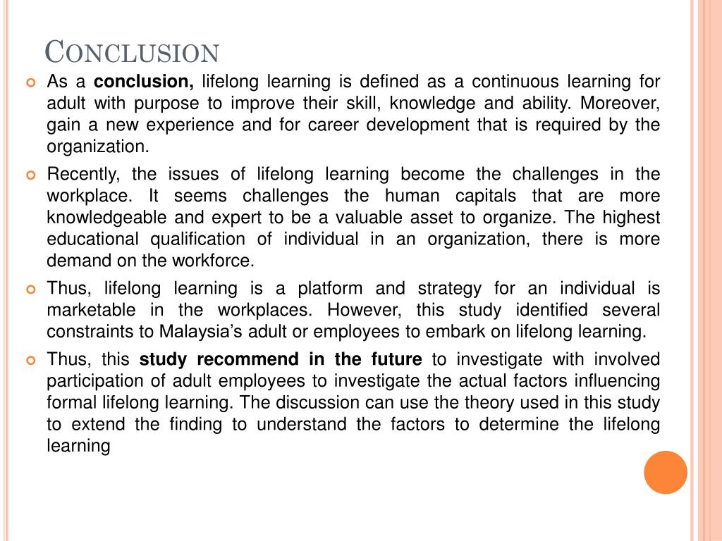 lifelong learning essay conclusion