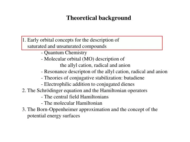 theoretical background in research sample