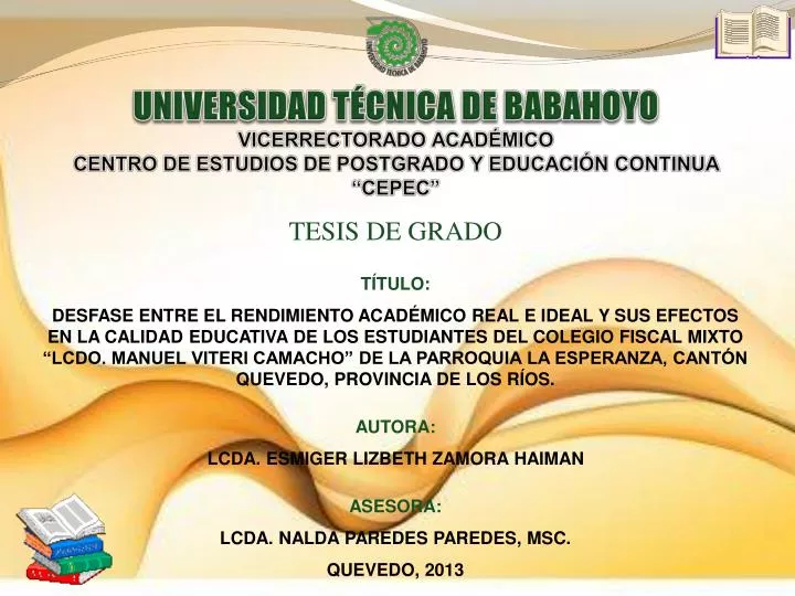 PPT - TESIS DE GRADO TÍTULO: PowerPoint Presentation, free download ...