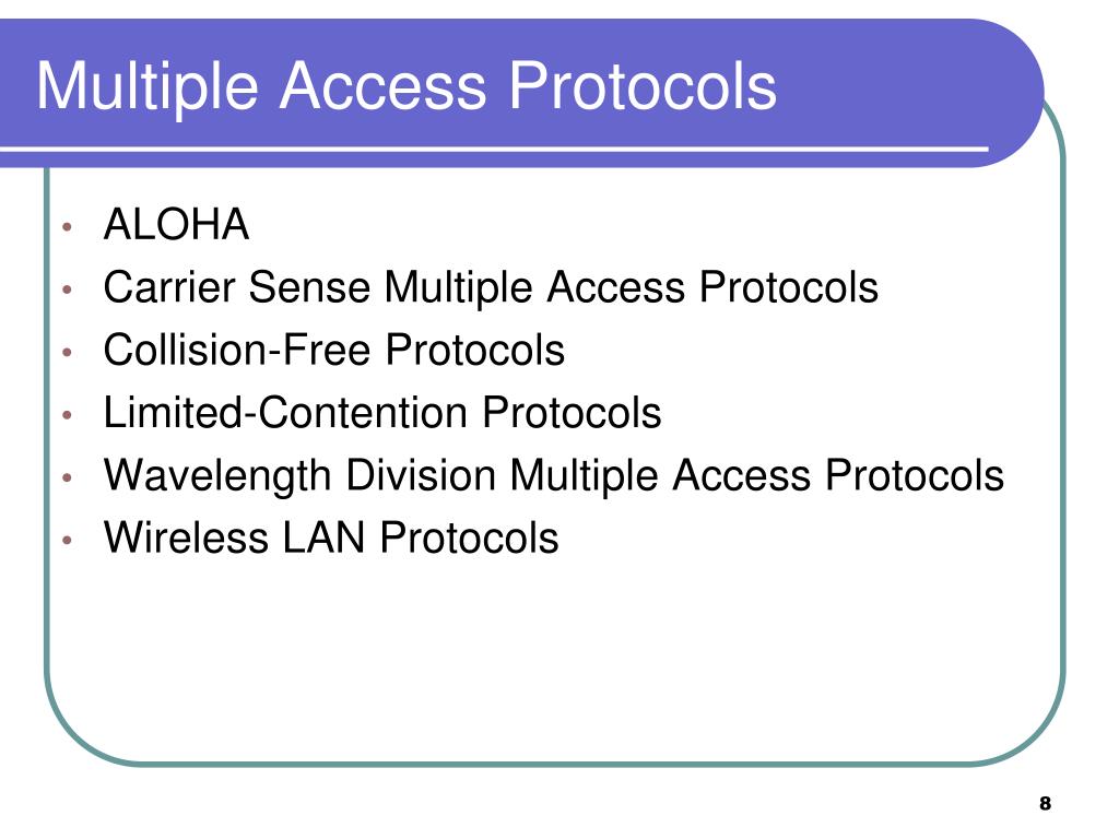 Access protocol. Scandinavian Multi access reservations.