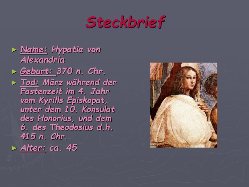 Ppt Hypatia Von Alexandria Powerpoint Presentation Free Download Id