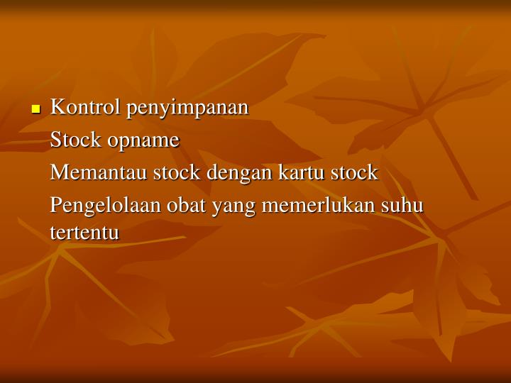 PPT - PENYIMPANAN OBAT DI RUMAH SAKIT PowerPoint 