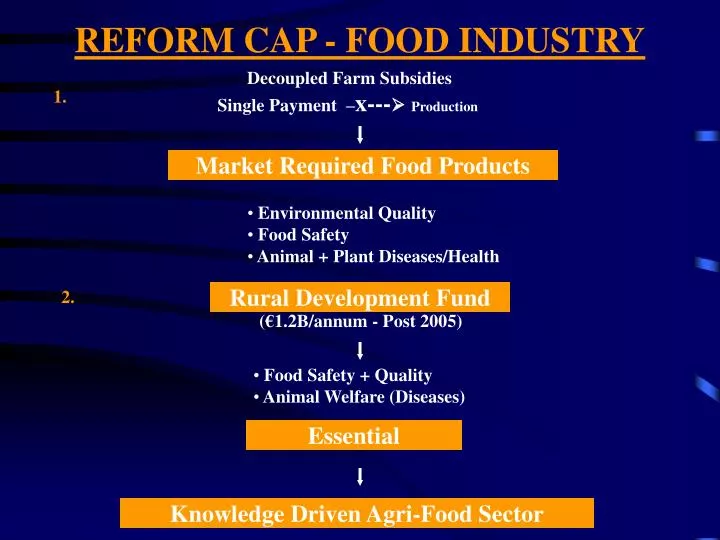 PPT REFORM CAP FOOD INDUSTRY PowerPoint Presentation, free download