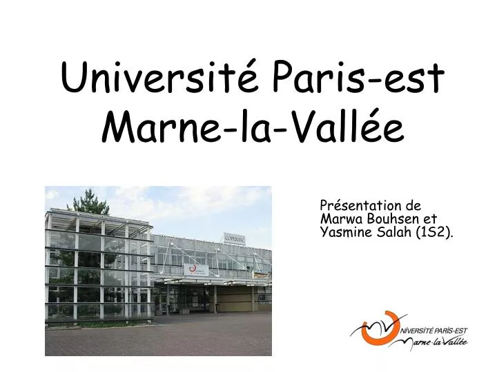 Université Paris Est Marne La Vallée Ecandidat